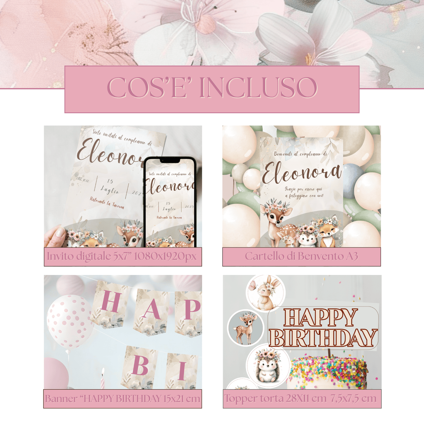 Kit Festa Little Dutch – Allestimento Completo da Stampare | Template Canva Modificabile (Inviti + Banner + Topper) - Sorelle Kreative
