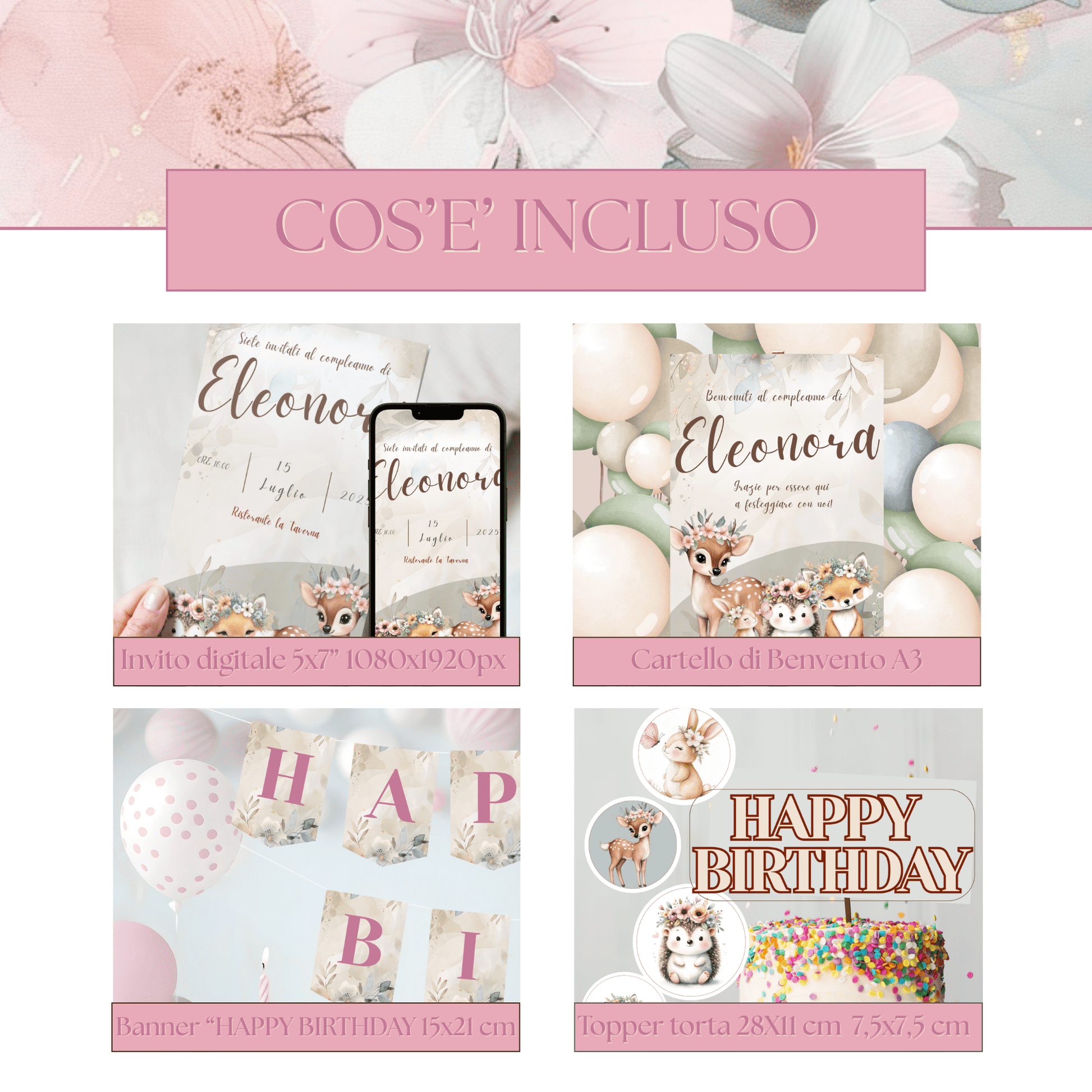 Kit Festa Little Dutch – Allestimento Completo da Stampare | Template Canva Modificabile (Inviti + Banner + Topper) - Sorelle Kreative