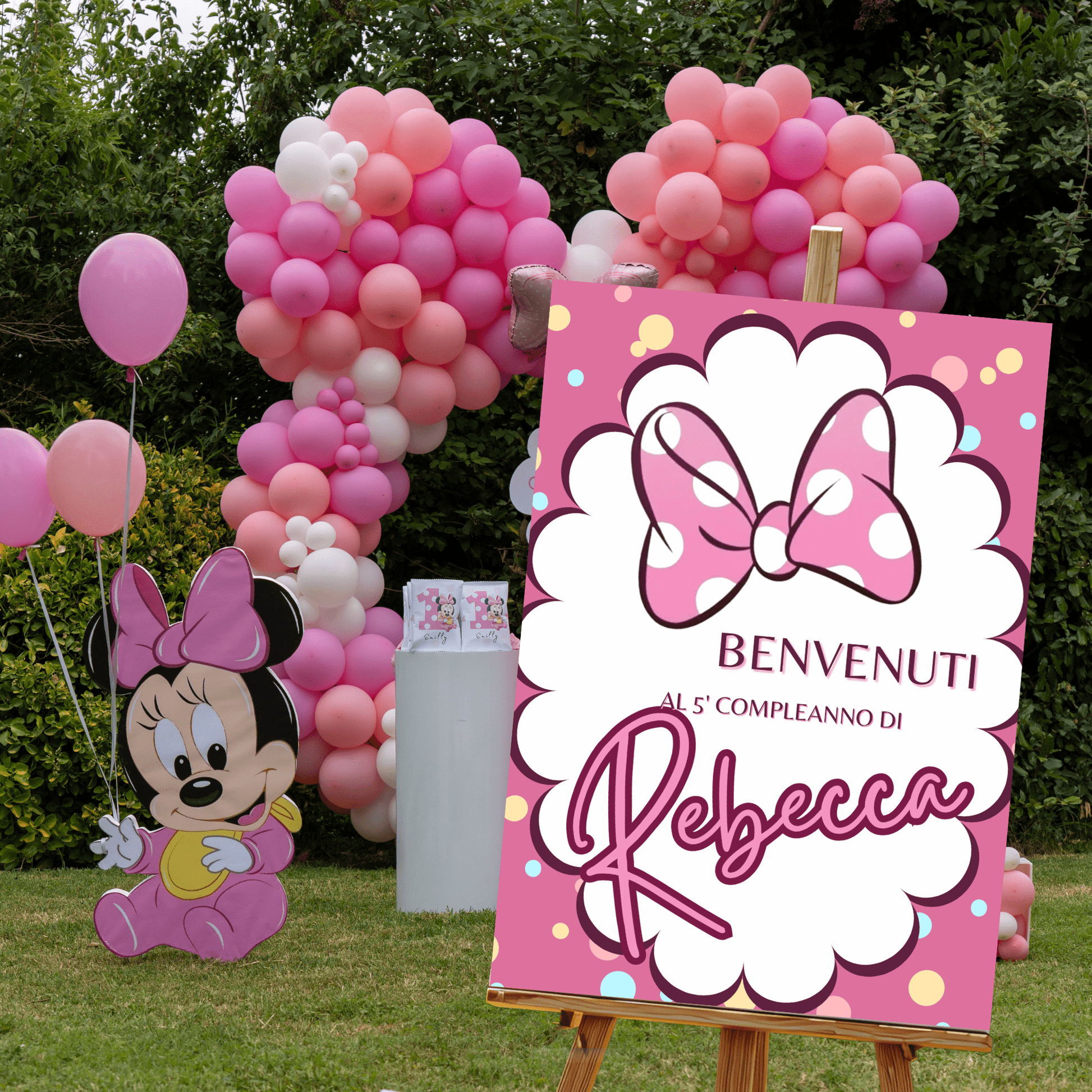Kit Festa Minnie – Allestimento Completo da Stampare | Template Canva Modificabile (Inviti + Banner + Topper) - Sorelle Kreative