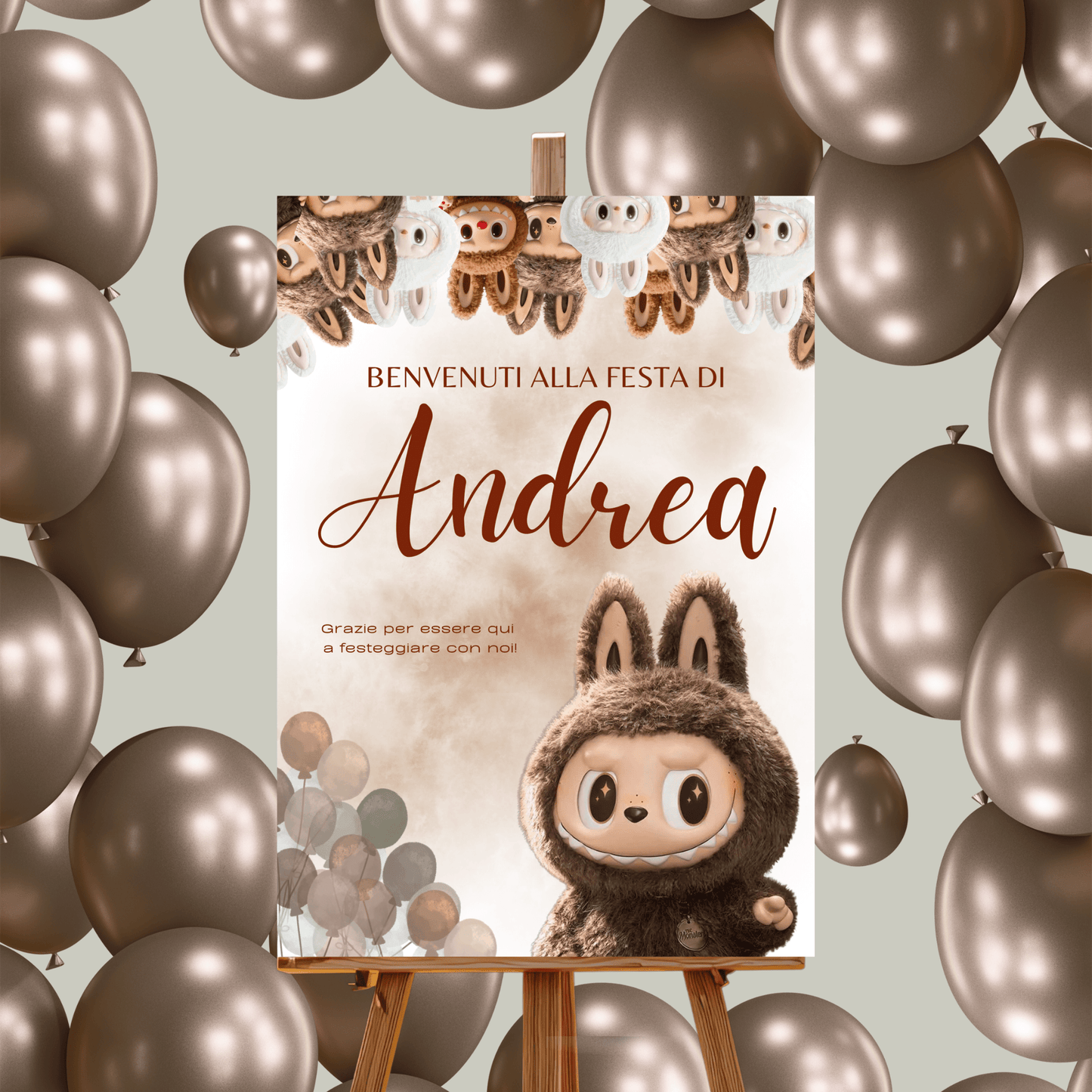 Kit Festa LaBubu – Allestimento Completo da Stampare | Template Canva Modificabile (Inviti + Banner + Topper) - Sorelle Kreative