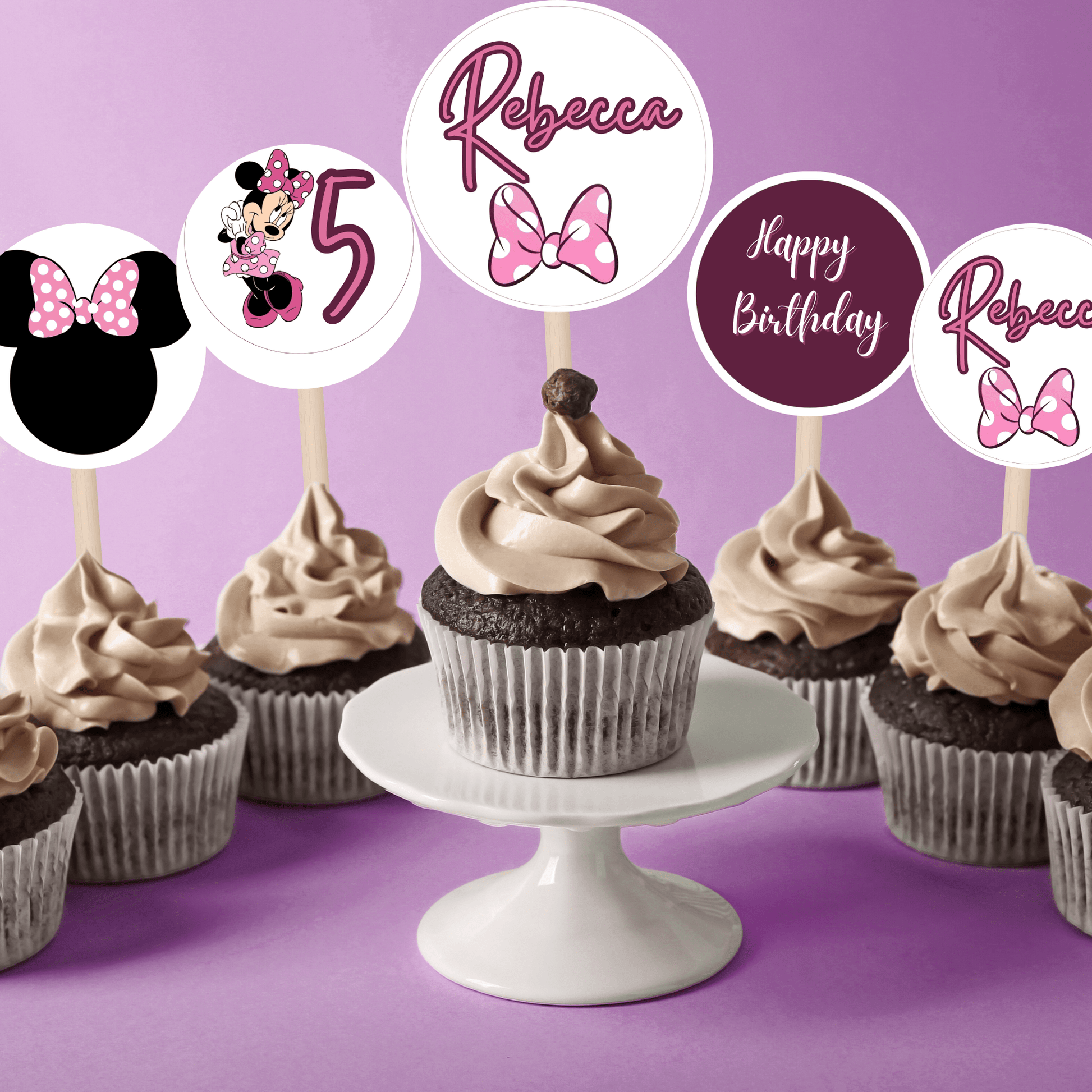 Kit Festa Minnie – Allestimento Completo da Stampare | Template Canva Modificabile (Inviti + Banner + Topper) - Sorelle Kreative