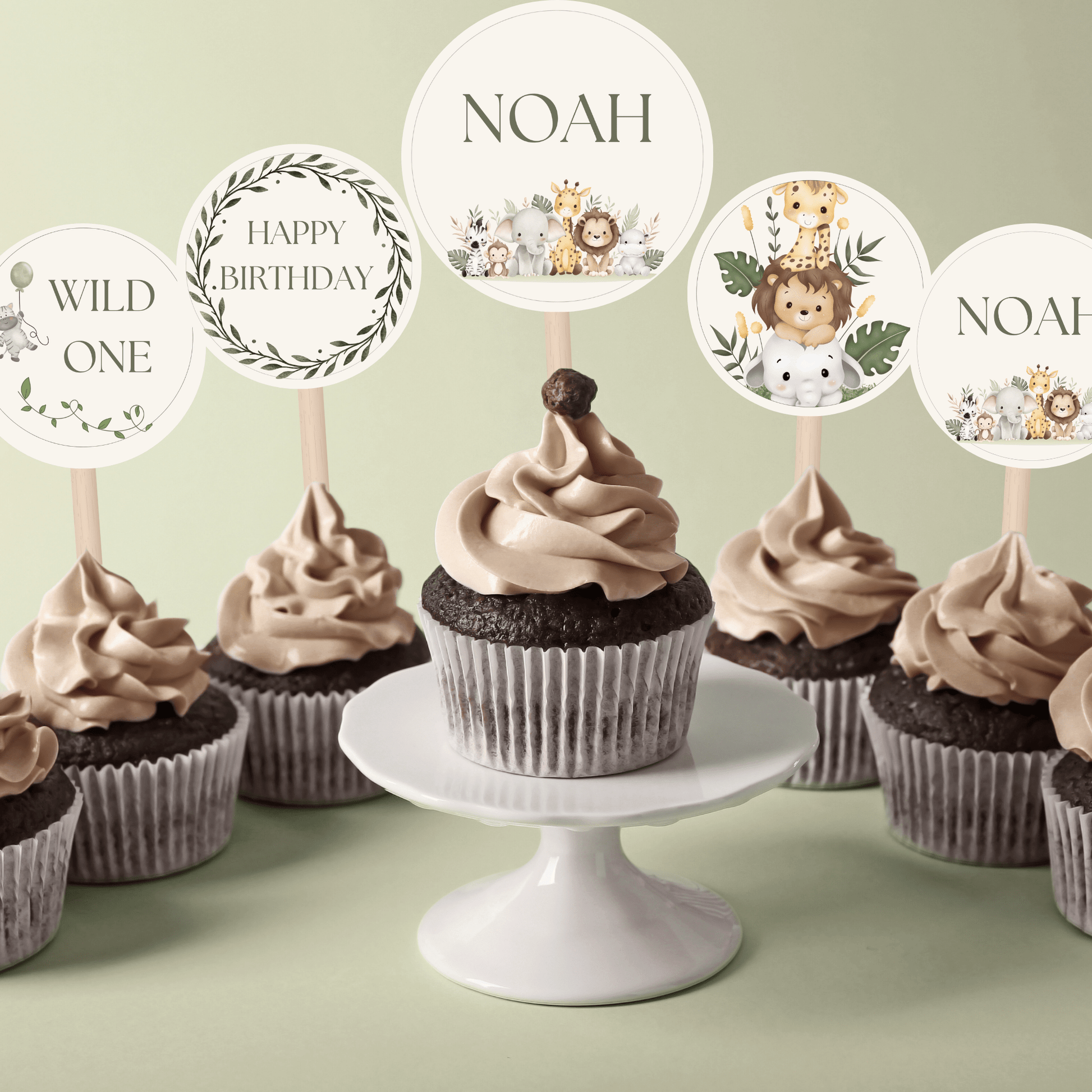 Kit Festa Safari da Stampare – Compleanno Bambino – Tema Wild One – Modificabile con Canva – Invito + Decorazioni + Banner + Topper - Sorelle Kreative