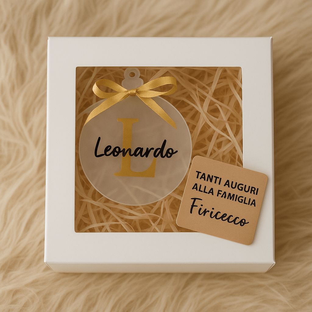 Palline di Natale Personalizzate – Singola o Formato Famiglia | Decorazioni Natalizie in Acrilico con Nome - Sorelle Kreative