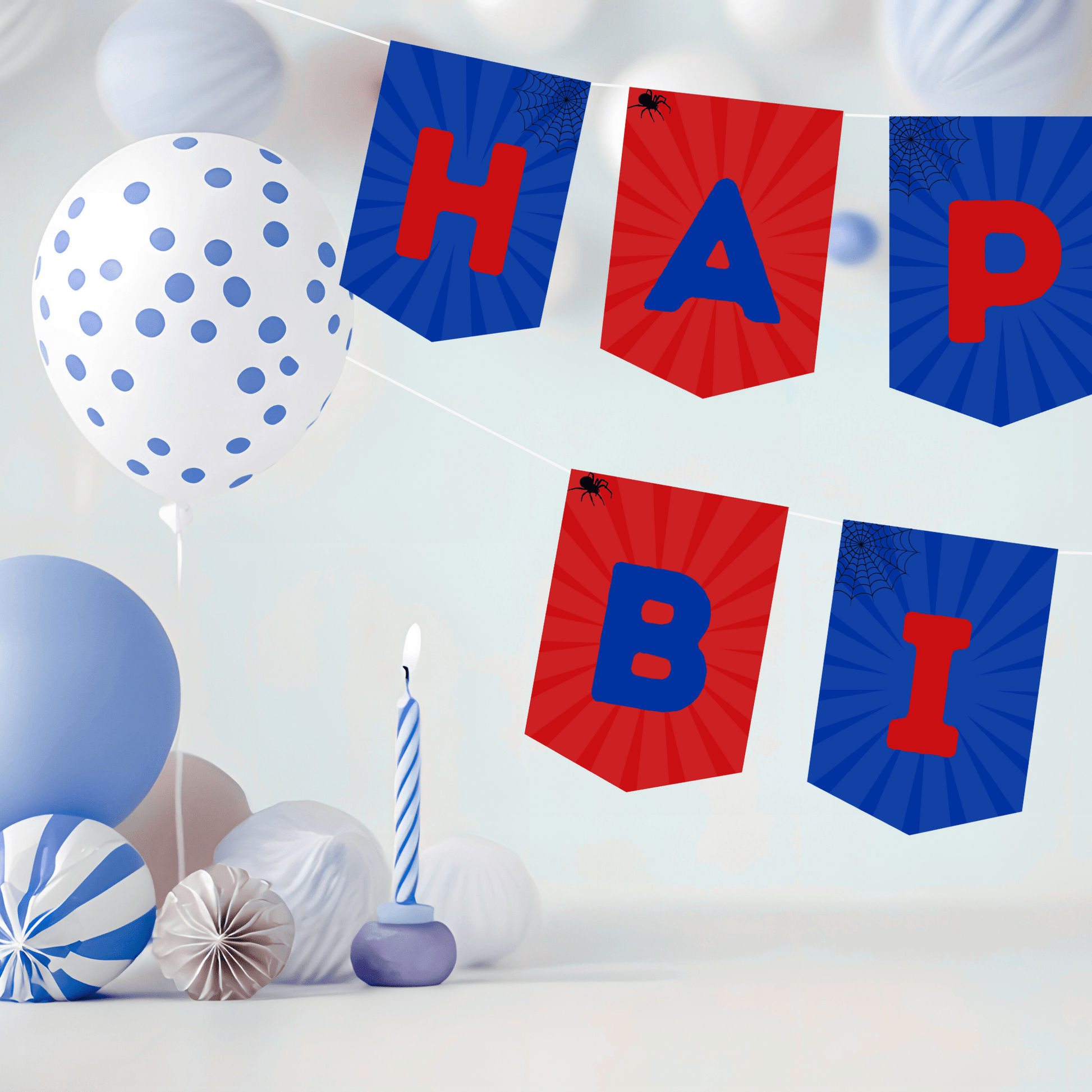 Kit Festa Spider - Man – Allestimento Completo da Stampare (Modelli Canva Editabili) - Sorelle Kreative