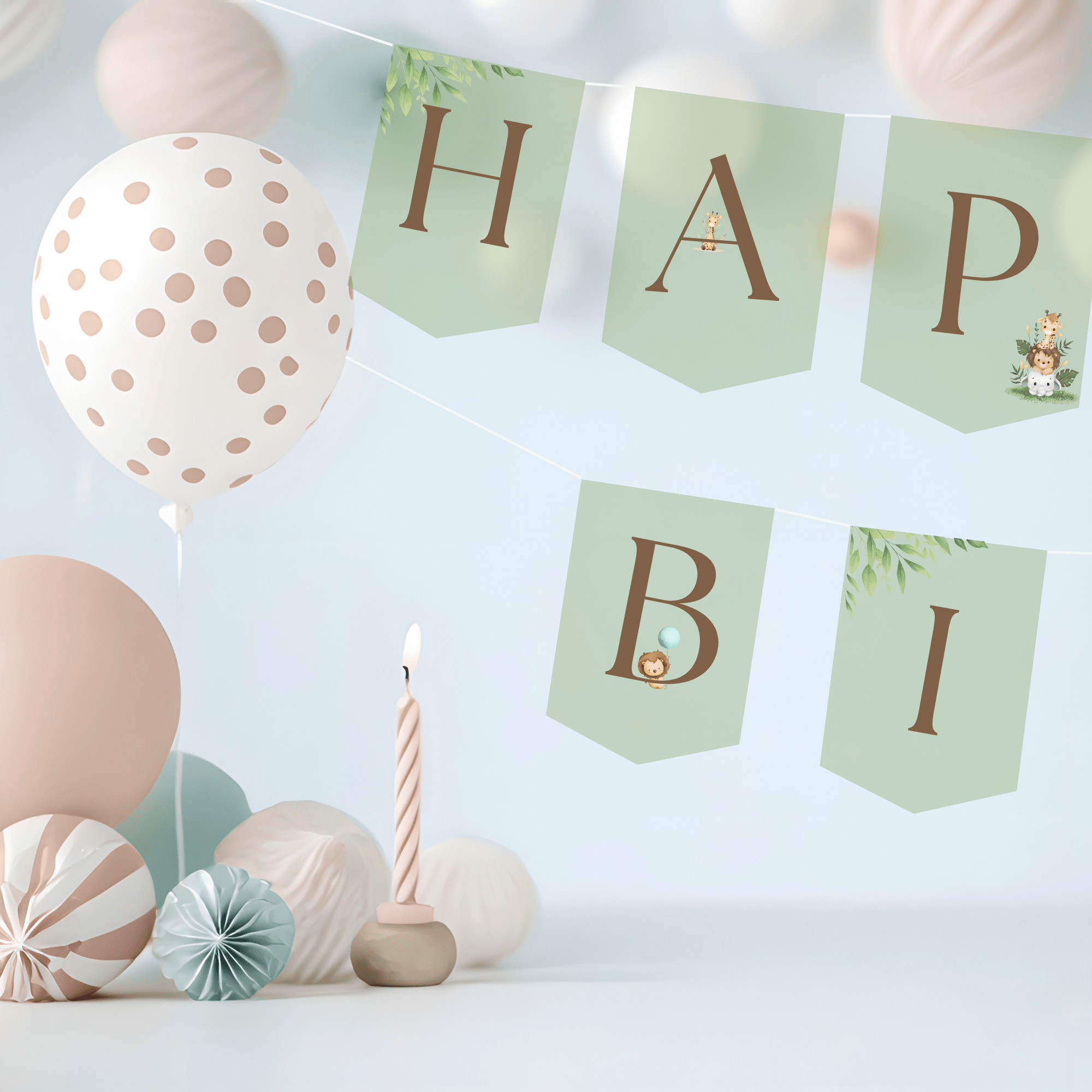 Kit Festa Safari da Stampare – Compleanno Bambino – Tema Wild One – Modificabile con Canva – Invito + Decorazioni + Banner + Topper - Sorelle Kreative