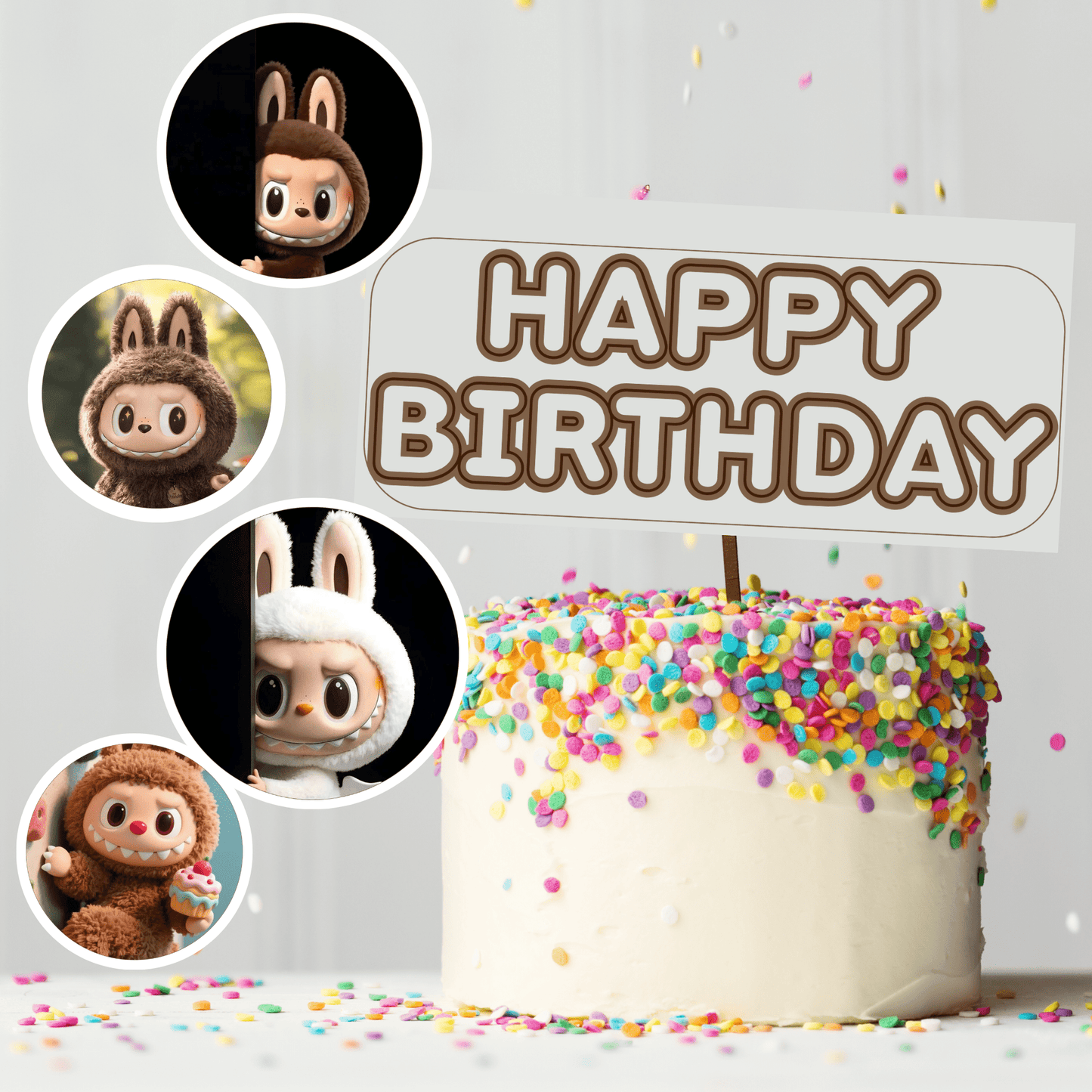 Kit Festa LaBubu – Allestimento Completo da Stampare | Template Canva Modificabile (Inviti + Banner + Topper) - Sorelle Kreative