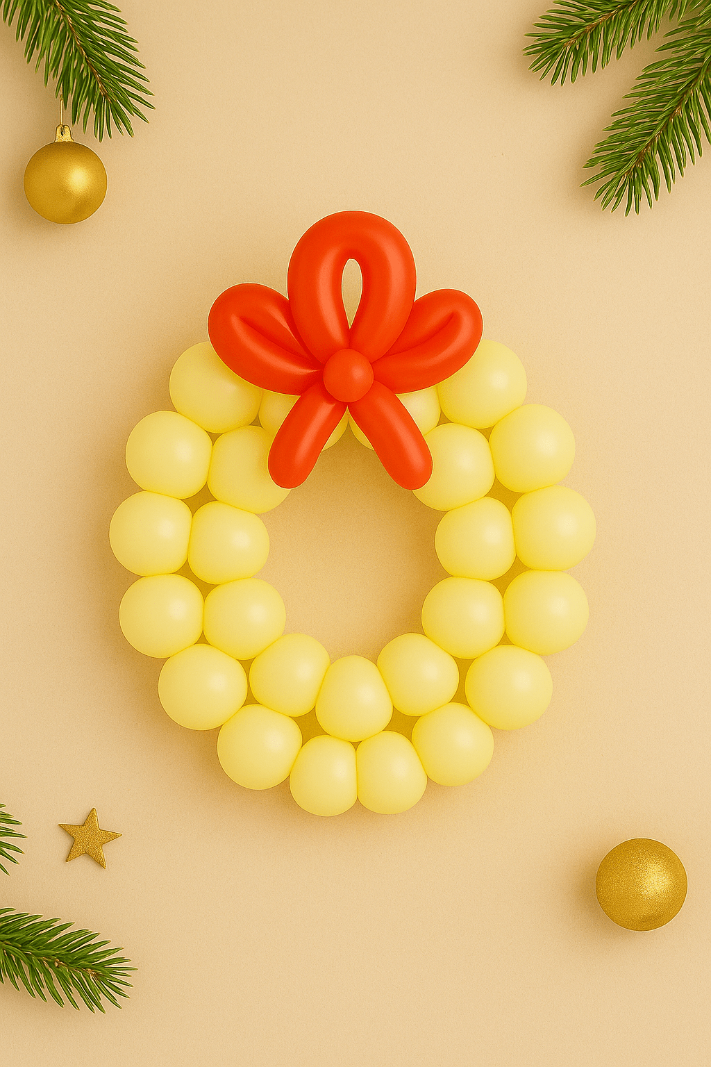 Ghirlanda natalizia con palloncini – Mini Corso Balloon Art Natale Sorelle Kreative