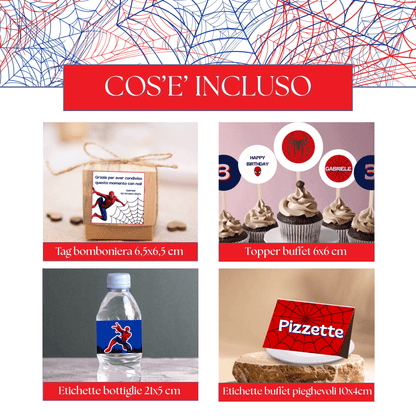 Kit Festa Spider - Man – Allestimento Completo da Stampare (Modelli Canva Editabili) - Sorelle Kreative
