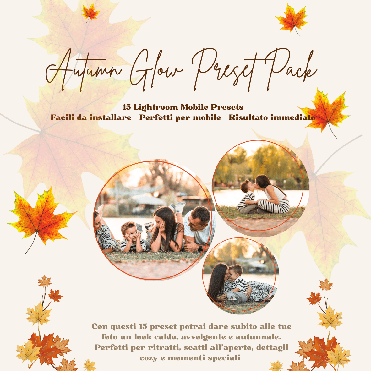 Autumn Glow Preset Pack 🍁 | 15 Lightroom Mobile Presets - Sorelle Kreative